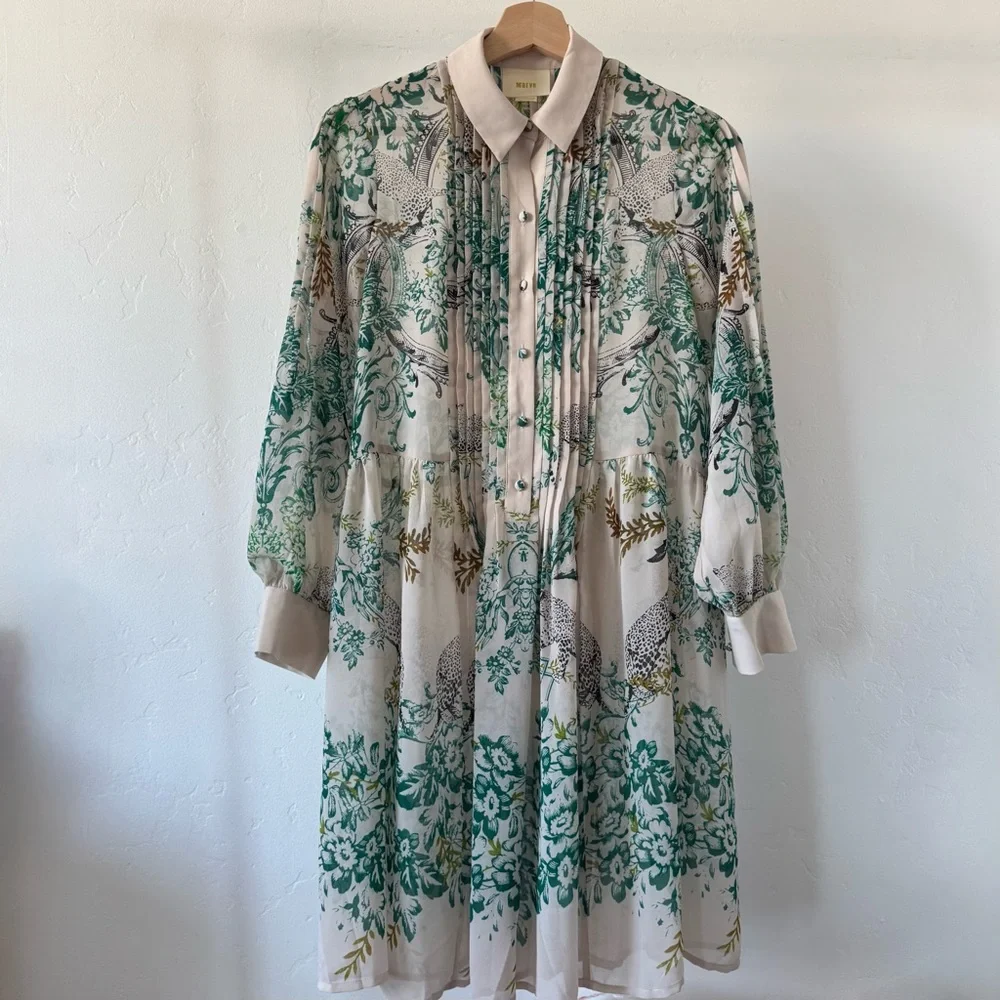 Anthropologie Maeve Ria Dropwaist Shirtdress Women’s 0 - Picture 2 of 6